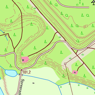 Staatsbetrieb Geobasisinformation und Vermessung Sachsen Zerre, Spreetal 1 (1:10,000 scale) digital map