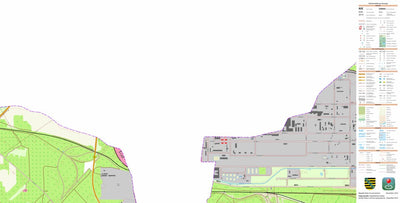 Staatsbetrieb Geobasisinformation und Vermessung Sachsen Zerre, Spreetal 2 (1:10,000 scale) digital map