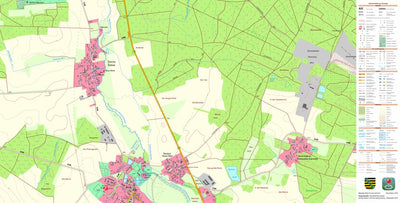 Staatsbetrieb Geobasisinformation und Vermessung Sachsen Zescha, Neschwitz (1:10,000 scale) digital map