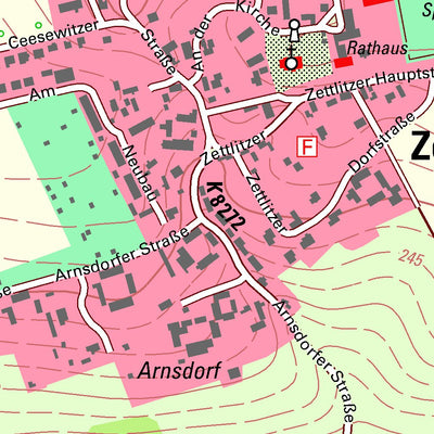 Staatsbetrieb Geobasisinformation und Vermessung Sachsen Zettlitz, Zettlitz (1:10,000 scale) digital map