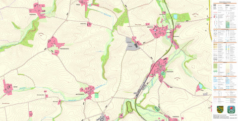 Staatsbetrieb Geobasisinformation und Vermessung Sachsen Ziegenhain, Nossen, Stadt (1:10,000 scale) digital map