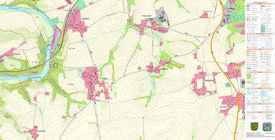 Staatsbetrieb Geobasisinformation und Vermessung Sachsen Ziegra, Döbeln, Stadt (1:10,000 scale) digital map