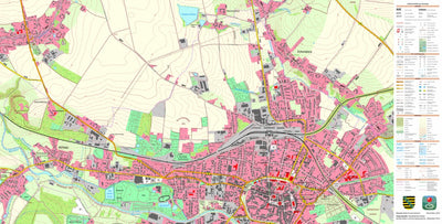 Staatsbetrieb Geobasisinformation und Vermessung Sachsen Zittau, Zittau, Stadt (1:10,000 scale) digital map