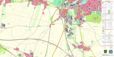 Staatsbetrieb Geobasisinformation und Vermessung Sachsen Zschauitz, Großenhain, Stadt (1:10,000 scale) digital map