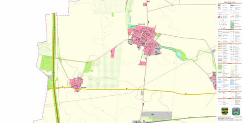 Staatsbetrieb Geobasisinformation und Vermessung Sachsen Zschernitz, Wiedemar (1:10,000 scale) digital map