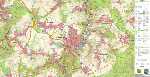 Staatsbetrieb Geobasisinformation und Vermessung Sachsen Zschopau, Zschopau, Stadt (1:25,000 scale) digital map