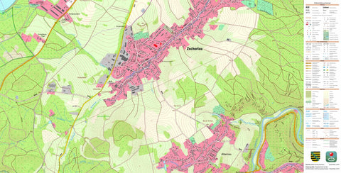 Staatsbetrieb Geobasisinformation und Vermessung Sachsen Zschorlau, Zschorlau (1:10,000 scale) digital map