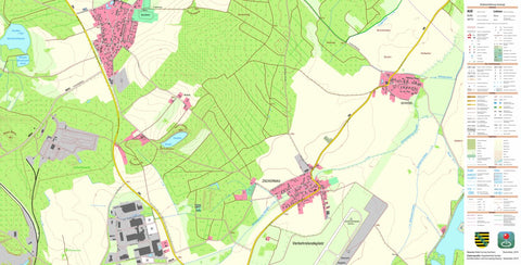 Staatsbetrieb Geobasisinformation und Vermessung Sachsen Zschornau, Kamenz, Stadt (1:10,000 scale) digital map