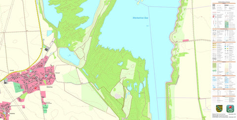 Staatsbetrieb Geobasisinformation und Vermessung Sachsen Zwochau, Wiedemar (1:10,000 scale) digital map