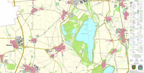 Staatsbetrieb Geobasisinformation und Vermessung Sachsen Zwochau, Wiedemar (1:25,000 scale) digital map