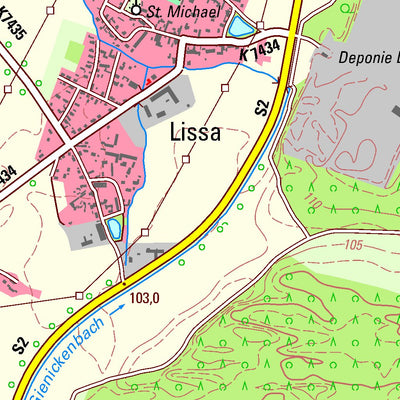 Staatsbetrieb Geobasisinformation und Vermessung Sachsen Zwochau, Wiedemar (1:25,000 scale) digital map