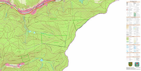 Staatsbetrieb Geobasisinformation und Vermessung Sachsen Zwota, Klingenthal, Stadt 2 (1:10,000 scale) digital map