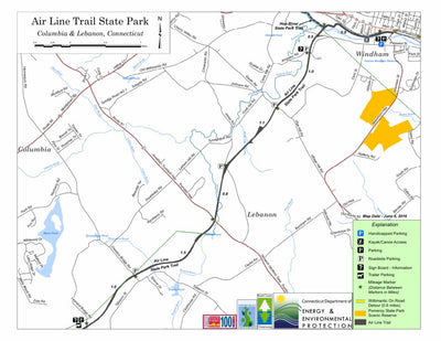 State of Connecticut DEEP Air Line State Park - Lebanon and Windham digital map