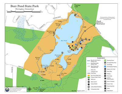 State of Connecticut DEEP Burr Pond State Park digital map