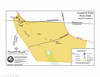 State of Connecticut DEEP Campbell Falls State Park digital map