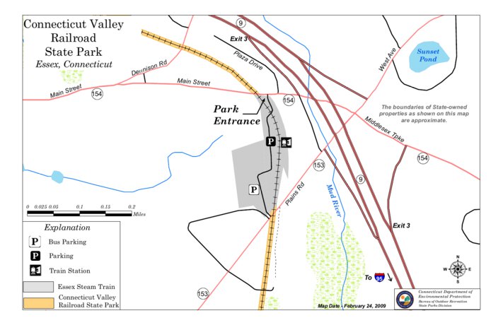 Connecticut Valley Railroad State Park Map by State of Connecticut DEEP ...