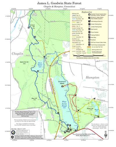 State of Connecticut DEEP James L. Goodwin State Forest digital map