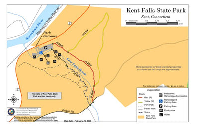 State of Connecticut DEEP Kent Falls State Park digital map