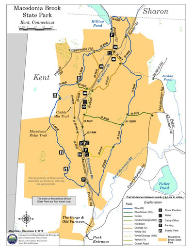 State of Connecticut DEEP Macedonia Brook State Park digital map