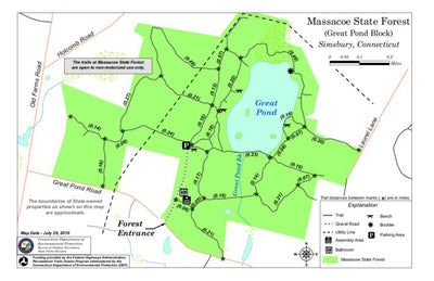 State of Connecticut DEEP Massacoe State Forest digital map