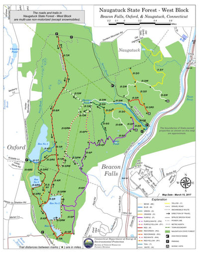 State of Connecticut DEEP Naugatuck State Forest - West Block digital map