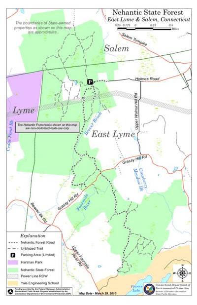 State of Connecticut DEEP Nehantic State Forest - East Lyme digital map