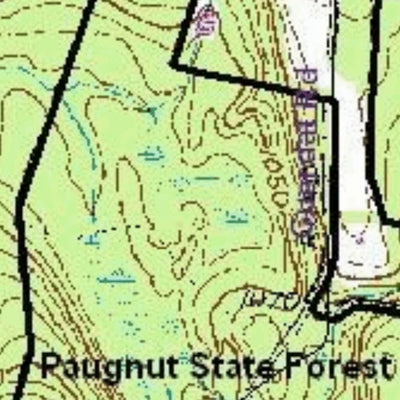 State of Connecticut DEEP Paugnut State Forest digital map