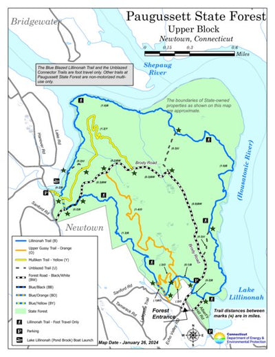 State of Connecticut DEEP Paugussett State Forest North digital map
