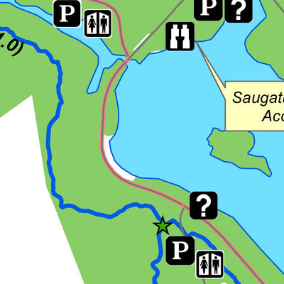State of Connecticut DEEP Saugatuck Reservoir Trail digital map