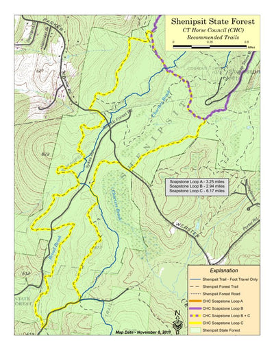 State of Connecticut DEEP Shenipsit State Forest - Loop C digital map