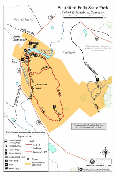 State of Connecticut DEEP Southford Falls State Park digital map