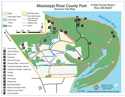 Stearns County, MN Mississippi River County Park digital map