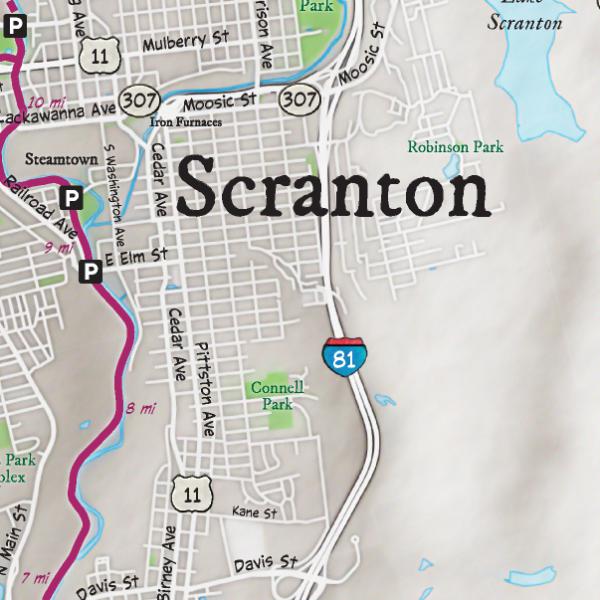 Lackawanna River Heritage Trail - Steve Spindler Cartography Lackawanna River Heritage Trail Digital Map 35947404427420 