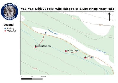 Stoked On Waterfalls 012-014 - Déjà Vu Falls, Wild Thing Falls, & Something Nasty Falls digital map