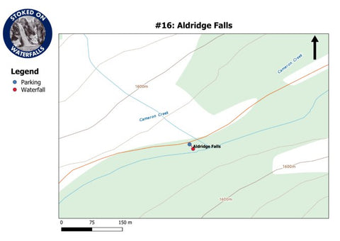 Stoked On Waterfalls 016 - Aldridge Falls digital map