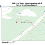 Stoked On Waterfalls 019-020 - Upper Rowe Creek Cascade & Lower Rowe Creek Cascade digital map