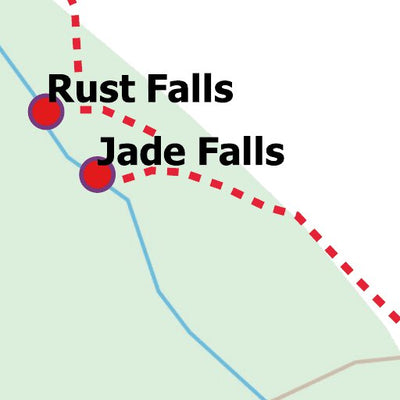 Stoked On Waterfalls 021-025 - Chestnut Falls, Jade Falls, Rust Falls, Tan Falls, & Burnished Falls digital map