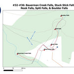 Stoked On Waterfalls 032-036 - Bauerman Creek Falls, Stuck Stick Falls, Nook Falls, Split Falls, & Boulder Falls digital map