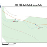 Stoked On Waterfalls 044-045 - Split Falls & Lepus Falls digital map