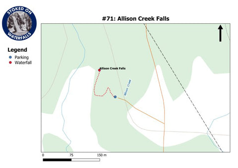 Stoked On Waterfalls 071 - Allison Creek Falls digital map