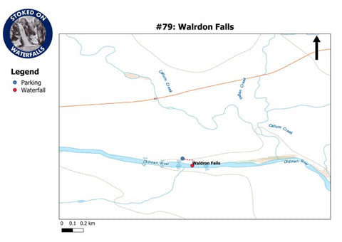 Stoked On Waterfalls 079 - Walrdon Falls digital map
