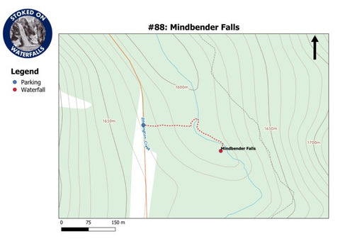 Stoked On Waterfalls 088 - Mindbender Falls digital map