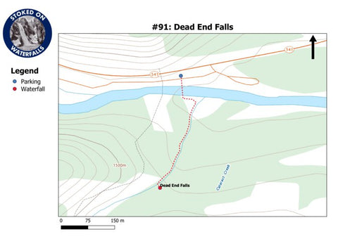 Stoked On Waterfalls 091 - Dead End Falls digital map