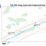 Stoked On Waterfalls 092-093 - Deep Creek Falls & Highwood Falls digital map