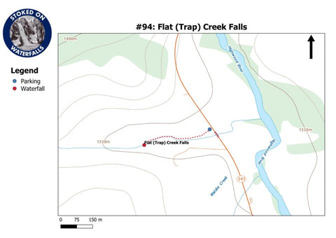 Stoked On Waterfalls 094 - Flat (Trap) Creek Falls digital map