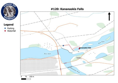 Stoked On Waterfalls 120 - Kananaskis Falls digital map