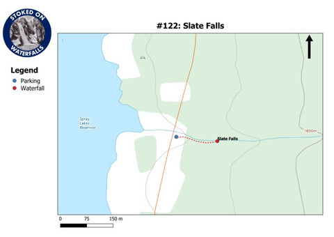 Stoked On Waterfalls 122 - Slate Falls digital map