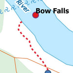 Stoked On Waterfalls 125 - Bow Falls digital map