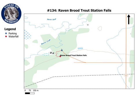 Stoked On Waterfalls 134 - Raven Brood Trout Station Falls digital map