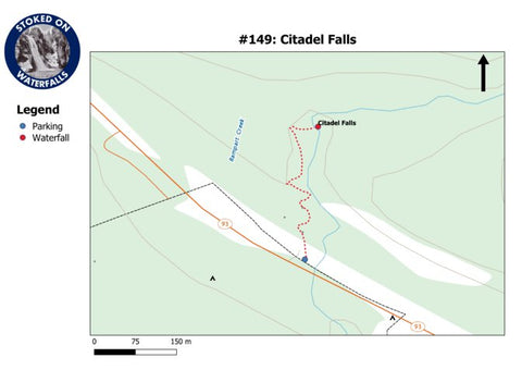 Stoked On Waterfalls 149 - Citadel Falls digital map